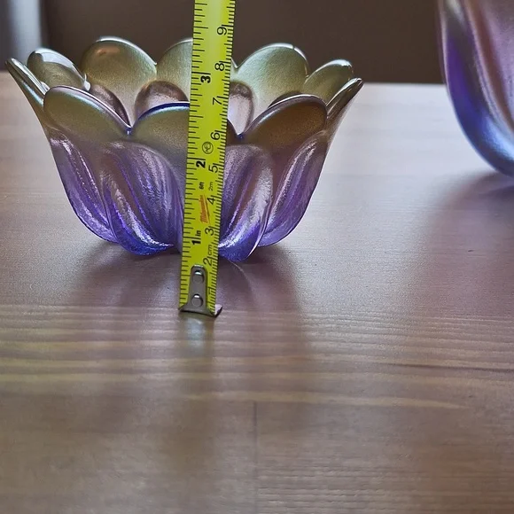 #AEF 3 Piece of Walther Glas Marrakech petal bowls And Plate gold and purple - Picture 9 of 16